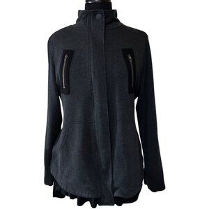 Cabi Love Carol Collection Gray/Black Mesh Back Jacket #3184 Women's Size M-READ